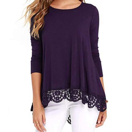 Enfärgad Puffy Sleeve Toppar Höst/vår Casual