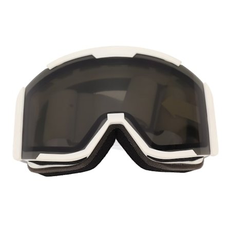 Udendørs Skibriller Dobbelt Lag Anti-dug Vindtæt Stor Synsfelt UV-beskyttelse Skibriller til Vinter Hvid Ramme Grå Linse