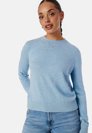TOMMY JEANS Tjw Essential Crew Neck Sweate Westside Blue Melange Vaatteet