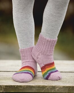 Strikkeopskrift Sokker Regnbue - Viking of Norway