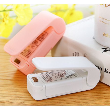 2 stk. Mini Håndholdt Forsegler Bærbar Forsegler kompatibel med Poser Matforsegler Mini Pose Se