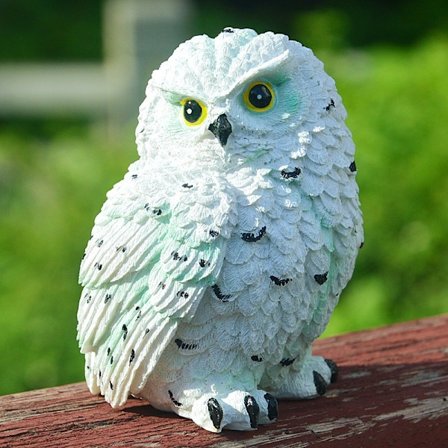 Puutarha Patio Koriste Pöllö Koriste Veistos Hartsi Käsityöt Sopii Ulko Patio Puutarha Koristeluun (Pieni Valkoinen Pöllö)