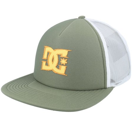 DC - Grön trucker Keps - Gas Station Seasonal Deep Lichen Green/White Trucker @ Hatstore