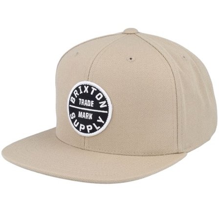 Brixton - Beige snapback Keps - Oath III Sand Snapback @ Hatstore