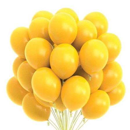 Gule ballonger 100-pack 26cm latex