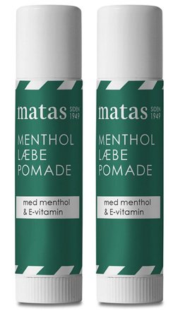 Matas Striber Menthol Læbepomade 2 x 4 g, Skincare, Ansigtspleje, Læbepleje