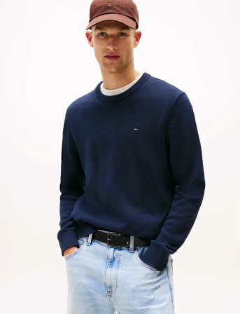 Tommy Jeans Tjm Slim Ess Sweater Ext - Navy - XL