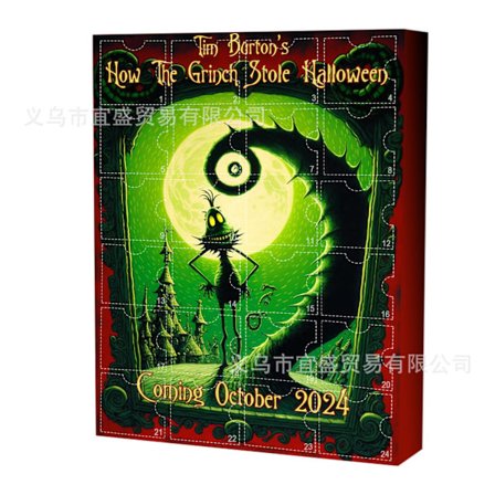 Grinch Julekalender Overraskelsesgave, perfekt til julepynt og gaver, adventskalendere, fantasier eller lader