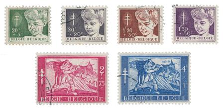 Belgien 1955 - OBP 955/60 - Stemplet