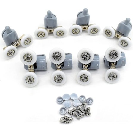 8-pakning dobbel dusjdørruller 23 mm diameter reservedeler til bad