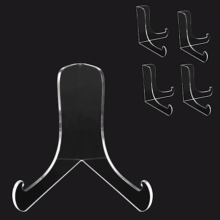 4 kpl Akryyli läpinäkyvä näyttöteline Läpinäkyvä säilytysteline