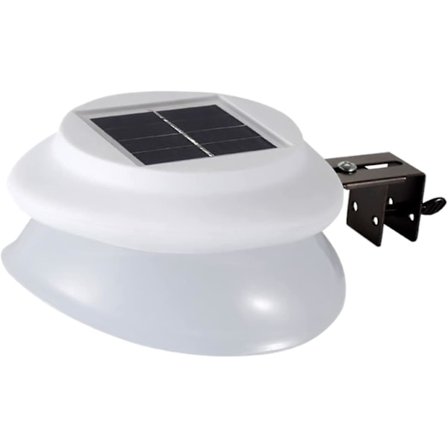 Vit solcells vägglampa för staket, ytterdörr, vägg och vattentät LED-dekorationslampa, (kall vit)