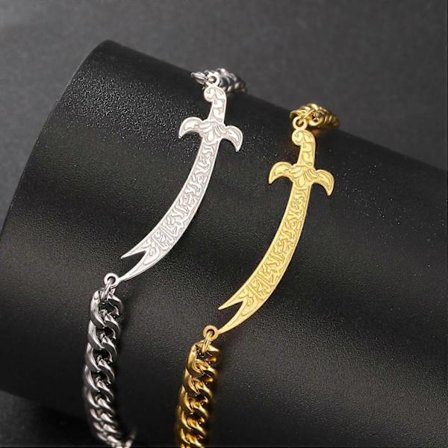 Imam Ali Zulfiqar Sværd Armbånd til Kvinder Arabisk Kalligrafi Muslimske Mænd Armbånd Rustfrit Stål Amulet Smykker