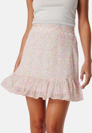 VERO MODA Vmsmilla high waist short skirt Snow White AOP:PinkF Klær