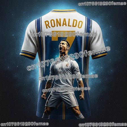 Uusin AI-design Ronaldo #7 Erikoisversio Urheilumuisto Jersey Ulkoilu Hengittävä Nopeasti Kuivuva Jalkapalloharjoituspaita