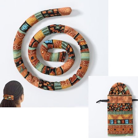 Spiral Lock Hårband - 1 st (gul-stick, ca 66 cm lång)