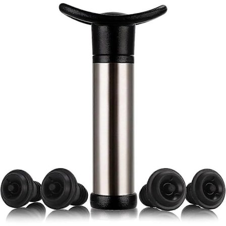 Vinpumpe Vakuumforsegler i rustfritt stål Vinbevarer Brukes til vinoppbevaring, vinpumpen brukes til å fjerne luft og bevare