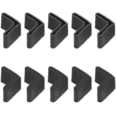 20 st 30 mm X 30 mm L-formade Svarta Gummi Järn Möbelfotskydd