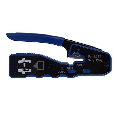 Håndkrimpetang 8P Krystallhodekrimper Nettverkskabelavstripper Ethernet-kutteverktøy