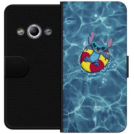 Kompatibelt Lommeboketui til Samsung Galaxy Xcover 3 Sommersol illustrasjon av Stitch som flyter i bassenget på en badering sett ovenfra