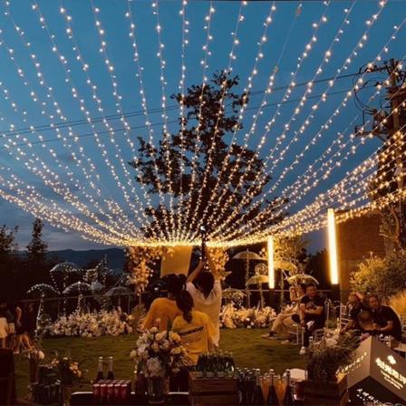 Eventyrlys 30m 300Led Lyskjede Julepynt Innendørs Julegirlander for Utendørs Hage Vanntett Girlander Nyttår
