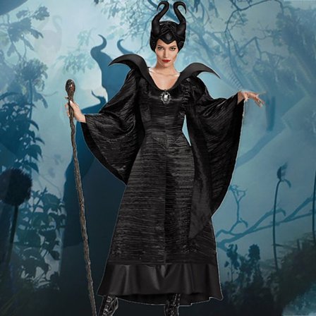 Maleficent Mørk Hexe Forbandelse Cosplay Kostume