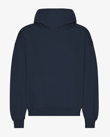 Organic Oversized Hood - Navy Blue - Male - 2XL