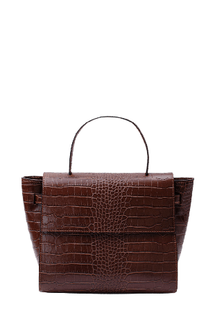 LaTalia Handväska i läder Arezzo Handväskor Dam Brun 33x12x23