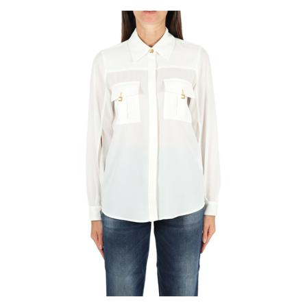 Elisabetta Franchi Shirt Ca01626E2 Hvid, Dame Skjorter