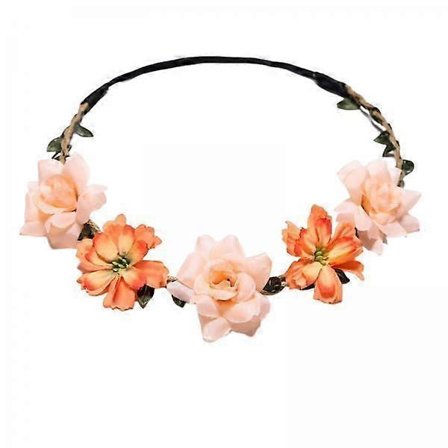 2x Blomsterpandebånd Hovedkrans til Kvinder Fødselsdag Hårpynt-lingling}