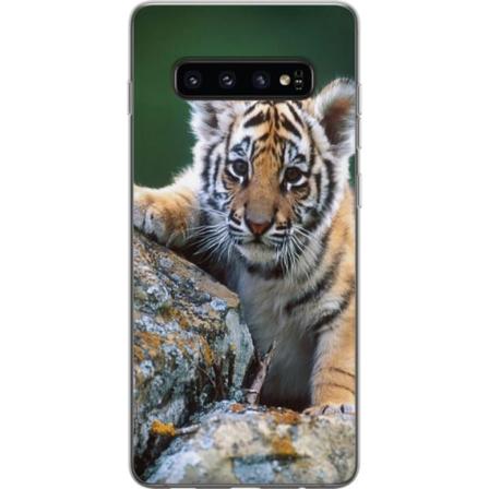 Samsung Galaxy S10 Gjennomsiktig deksel Tiger
