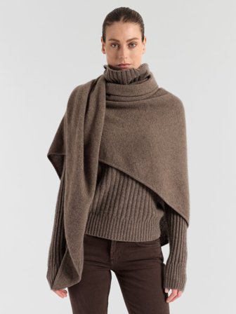 Kashmina - Kashmirskjerf "Triangle" - Dark Toast