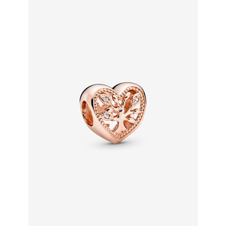 Pandora - Genombrutet Familjeträd Hjärta Berlock - 14k roséguldplätering