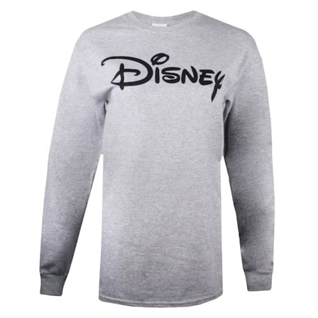 Disney Dam/Kvinnor Logo Långärmad T-shirt XL Sports Grey