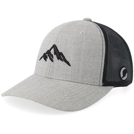 Wild Spirit - Mountain 3d Heather/Black Trucker Trucker Grey Cap - @ Hatstore