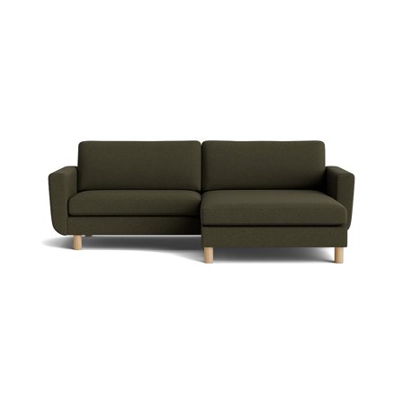 Haven chaiselong sofa, vendbar | bred chaiselong - Loop Grøn - 245x150x86 - Sofa, chaiselong
