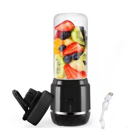 500 ml bärbar blender 6 blad USB uppladdningsbar juicemixer för färsk frukt Elektrisk skakkopp Söt Blender Smoothie Ice Crush Cup