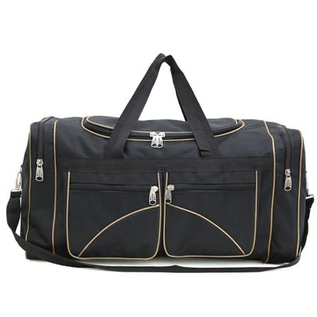 Ryggsekk Bagasjeveske Sammenleggbar sportsveske Oxford Cloth Bærbar Messenger Bag med stor kapasitet Black 30 inches