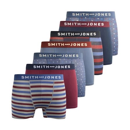 Smith & Jones Herr Aziel Boxershorts med Blandade Mönster (Pack med
