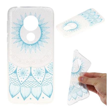 Deco Motorola Moto G7 Power cover - Blå Mandala Blue