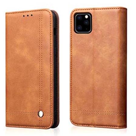 iPhone 11 Pro Max - Praktisk stilfuldt pung etui Ljusbrun