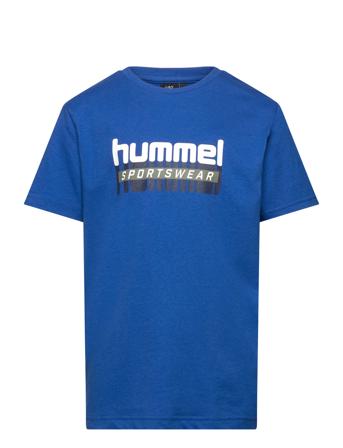 Hmltukas T-Shirt S/S Sport T-Kortærmet Skjorte Blue Hummel