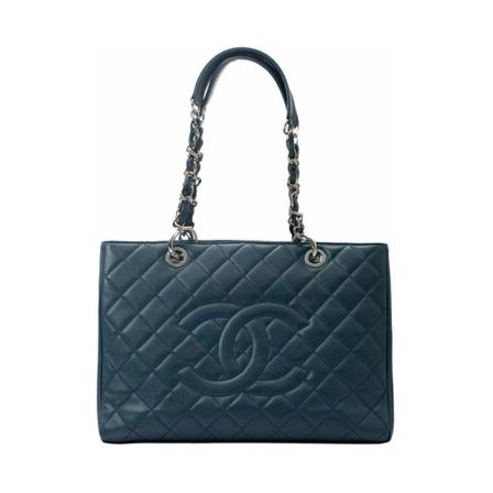 Chanel Vintage Pre-owned Tote Tas , Blauw , Dames , Maat: ONE Size Vintage Tassen