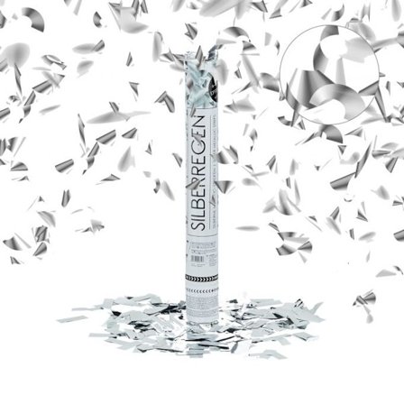 Konfettikanon 40 cm silver