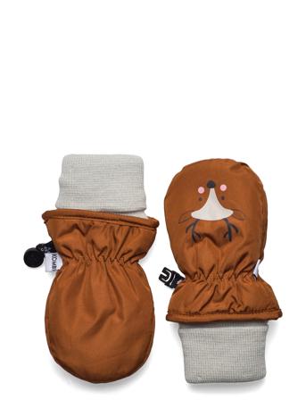 Baby Animal Inf Mitt Accessories Gloves & Mittens Baby Gloves Brown Kombi