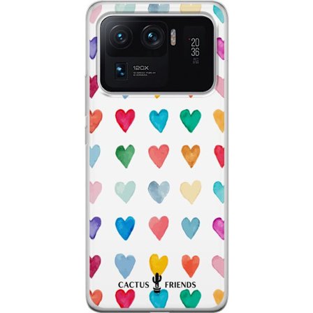 Yhteensopiva Puhelinkuori Xiaomi Xiaomi Mi 11 Ultra Cactus and Friends - Watercolor Love Grid