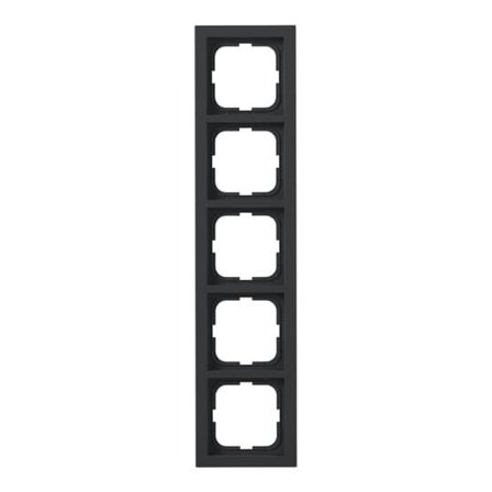 ABB Impressivo 1725F85-885 Dekkramme matt svart, 85 mm 5-rom, Strømbrytere & vegguttak