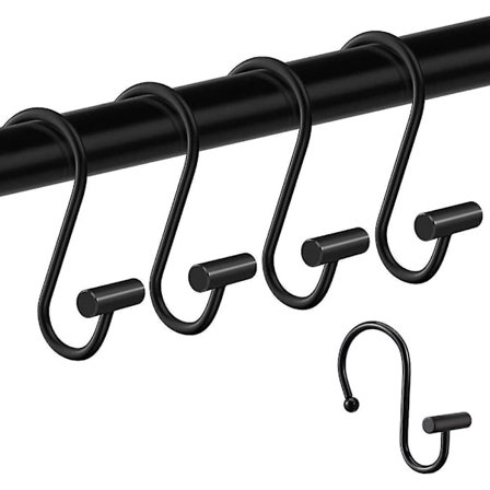 Duschdraperikrok, 12 st rostsäkra duschdraperiringar i metall - spot sales