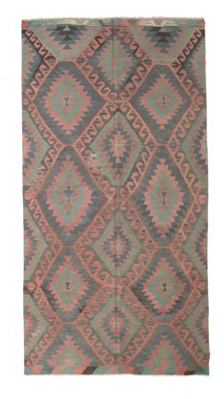 Kelim Vintage Turkije Vloerkleed Handgeweven 178X339 Roze/Grijs Turkije