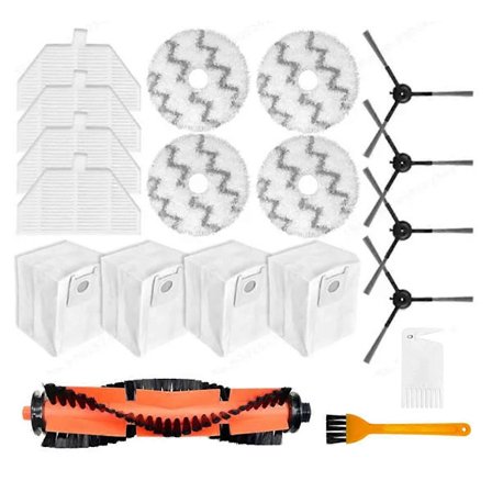 19 stk. reservedele til Roidmi EVA SDJ06RM robotstøvsuger tilbehør hovedsidebørste filter - specielle gaver